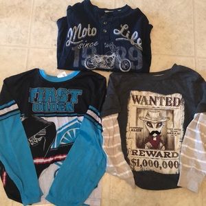 Three Youth boys long sleeve shirts